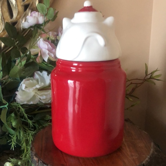 RAE DUNN BY MAGENTA Ceramic Pet Treat Canister PEACE LOVE & PURRS - Picture 4 of 6